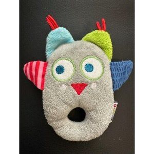 JAKO-O Greifling Rassel Plush Owl Rattle Stuffed Animal Baby Toy Infant Soft